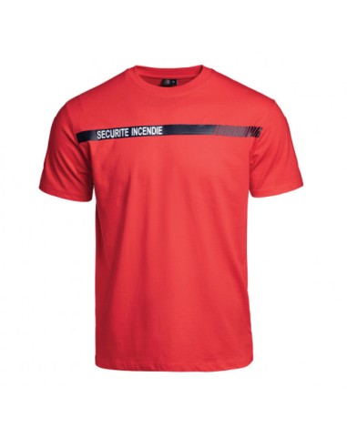 T-shirt SÉCU-ONE Sécurité Incendie rouge