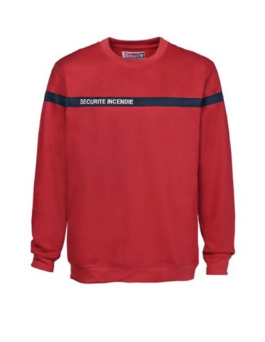 Sweatshirt sécurité Incendie rouge