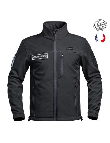 Veste Softshell SÉCUONE Flap Sécurité Noir 