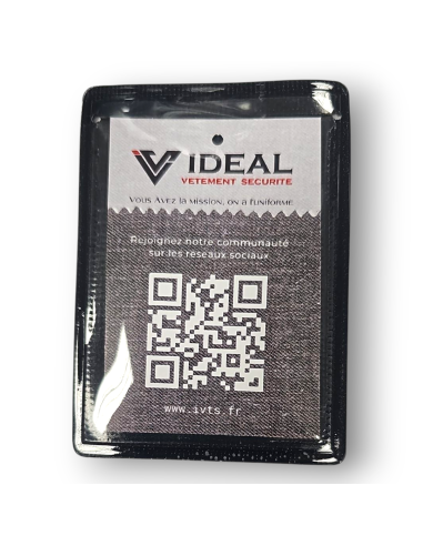 Porte-Numéro d’Identification Sécu-One Noir + Logo Poitrine Velcro